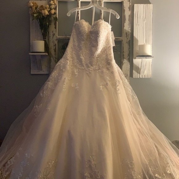 David bridal wedding dress size 12 - Picture 2 of 11